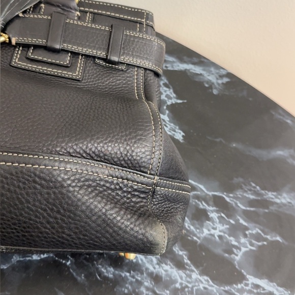 Coach Hampton Black Pebble Leather Carry Large Handbag L1073-F13084 AUTHENTIC - Picture 14 of 16